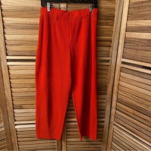 HOMME PLISSÉ ISSEY MIYAKE Orange Pleats Bottoms size  2 Trousers